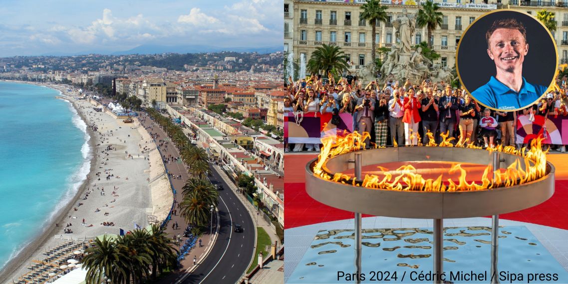 flamme olypique jeux olympiques à Nice