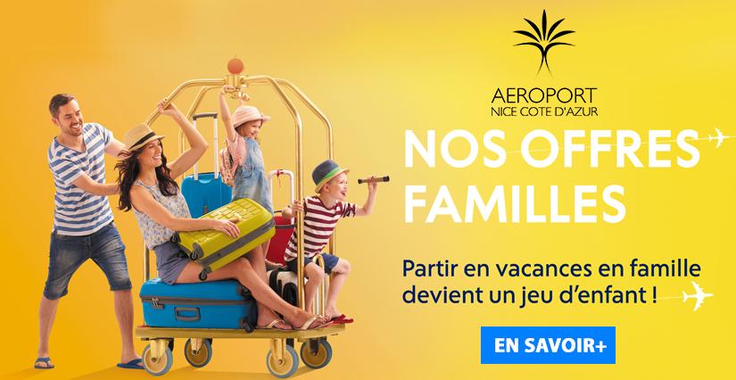 Des vacances en famille au départ de l'Aéroport Nice Côte d'Azur 