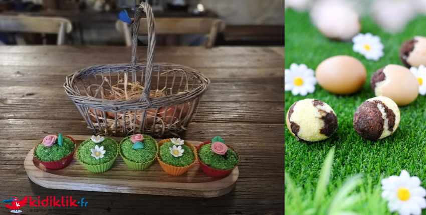 Gourmandises de Pâques : Gâteau marbré dans des oeufs et en cupcakes !